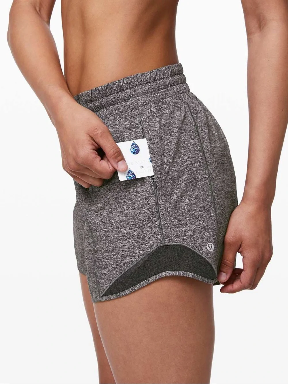 Lululemon Hotty Hot Short *High-Rise  Heather Gray Lux Multi Black Size 6